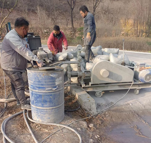 张沟镇路面下沉注浆
